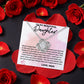 To Daughter From Mom Never Forget That I Love You Love Knot with Rotating Rose Box-Express Your Love Gifts