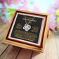 To My Granddaughter – Never Give Up Love Knot Necklace with Rotating Rose Box-Express Your Love Gifts