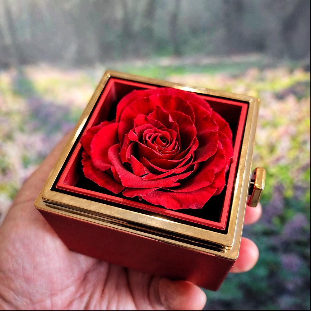 To My Mother A Mother Like You Love Knot with Rotating Rose Box-Express Your Love Gifts