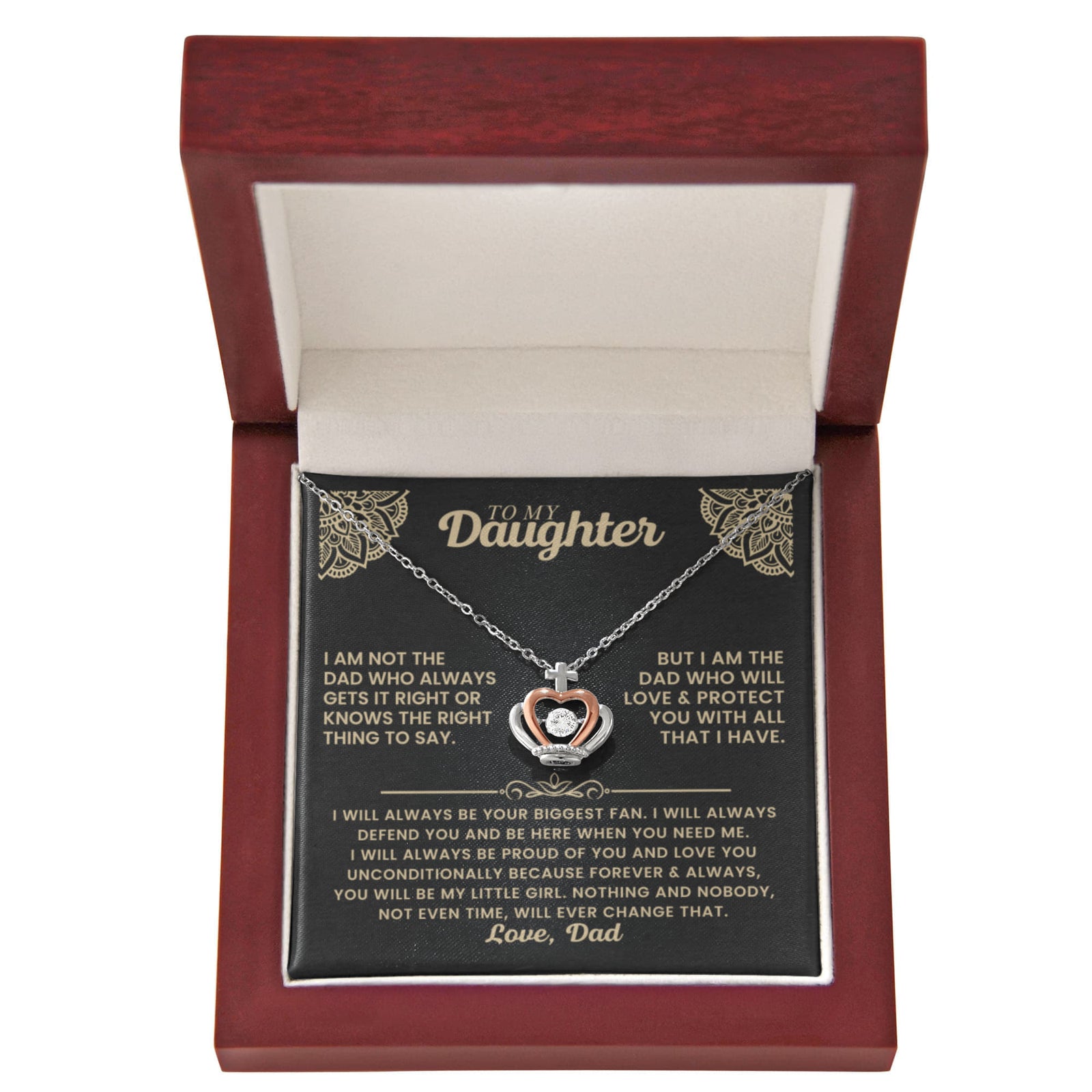 Biggest Fan Dad Crown Pendant Necklace-Express Your Love Gifts