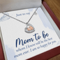 Just to Say Mom to Be Baby Feet Heart Necklace-Express Your Love Gifts