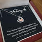 To My Mother Feeling Lucky Baby Feet Heart Necklace-Express Your Love Gifts