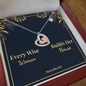 Every Wise Woman Builds Her House Proverbs 14:1 Baby Feet Heart Necklace-Express Your Love Gifts