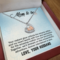 Mom to Be Heart Swells With Love Baby Feet Heart Necklace-Express Your Love Gifts