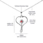 Remarkable Nurse Heart Scope Necklace Red Swarovski Crystal Adjustable Chain 18-22"-Express Your Love Gifts