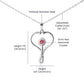 Nurse Prayer Necklace Heart Scope Necklace Red Swarovski Crystal Adjustable Chain 18-22"-Express Your Love Gifts