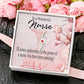 To a Wonderful Nurse Heart Scope Necklace Red Swarovski Crystal Adjustable Chain 18-22"-Express Your Love Gifts