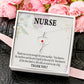 Gift For Healthcare Workers Heart Scope Necklace Red Swarovski Crystal Adjustable Chain 18-22"-Express Your Love Gifts