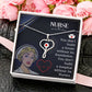Nurses are the Foundation Heart Scope Necklace Red Swarovski Crystal Adjustable Chain 18-22"-Express Your Love Gifts