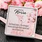 God Made Nurses Heart Scope Necklace Red Swarovski Crystal Adjustable Chain 18-22"-Express Your Love Gifts