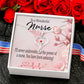 To a Wonderful Nurse Heart Scope Necklace Red Swarovski Crystal Adjustable Chain 18-22"-Express Your Love Gifts
