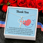 Gift Idea For Hospital Staff Heart Scope Necklace Red Swarovski Crystal Adjustable Chain 18-22"-Express Your Love Gifts