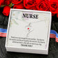 Gift For Healthcare Workers Heart Scope Necklace Red Swarovski Crystal Adjustable Chain 18-22"-Express Your Love Gifts