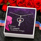 Nurses are angels Heart Scope Necklace Red Swarovski Crystal Adjustable Chain 18-22"-Express Your Love Gifts
