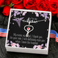 My Nurse, My Angel Heart Scope Necklace Red Swarovski Crystal Adjustable Chain 18-22"-Express Your Love Gifts