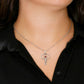 To a Wonderful Nurse Heart Scope Necklace Red Swarovski Crystal Adjustable Chain 18-22"-Express Your Love Gifts