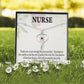 Gift For Healthcare Workers Heart Scope Necklace Red Swarovski Crystal Adjustable Chain 18-22"-Express Your Love Gifts