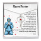 Nurse Prayer Necklace Heart Scope Necklace Red Swarovski Crystal Adjustable Chain 18-22"-Express Your Love Gifts