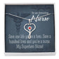 My Superhero Nurse! Heart Scope Necklace Red Swarovski Crystal Adjustable Chain 18-22"-Express Your Love Gifts
