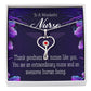 Extraordinary Nurse Heart Scope Necklace Red Swarovski Crystal Adjustable Chain 18-22"-Express Your Love Gifts