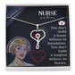Nurses are the Foundation Heart Scope Necklace Red Swarovski Crystal Adjustable Chain 18-22"-Express Your Love Gifts