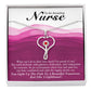Inspirational Message for Nurse Heart Scope Necklace Red Swarovski Crystal Adjustable Chain 18-22"-Express Your Love Gifts