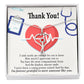 Gift Idea For Medical Staff Heart Scope Necklace Red Swarovski Crystal Adjustable Chain 18-22"-Express Your Love Gifts