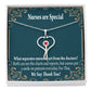 Nurses are Special Heart Scope Necklace Red Swarovski Crystal Adjustable Chain 18-22"-Express Your Love Gifts