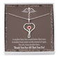 Medical Hero Appreciation Heart Scope Necklace Red Swarovski Crystal Adjustable Chain 18-22"-Express Your Love Gifts