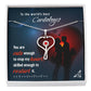 To My Cardiologist Heart Scope Necklace Red Swarovski Crystal Adjustable Chain 18-22"-Express Your Love Gifts