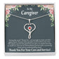 Gift Ideas For Caregivers Heart Scope Necklace Red Swarovski Crystal Adjustable Chain 18-22"-Express Your Love Gifts