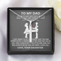 Dad Not Easy to Raise a Child Artisan Cross Pendant Necklace with Adjustable Snake Chain – Gold or Stainless Steel-Express Your Love Gifts