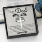 Strength, Role Model, Bestfriend Dad Artisan Cross Pendant Necklace with Adjustable Snake Chain – Gold or Stainless Steel-Express Your Love Gifts