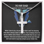Amazing Dad Artisan Cross Pendant Necklace with Adjustable Snake Chain – Gold or Stainless Steel-Express Your Love Gifts