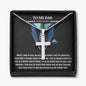 Amazing Dad Artisan Cross Pendant Necklace with Adjustable Snake Chain – Gold or Stainless Steel-Express Your Love Gifts