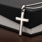 Amazing Dad Artisan Cross Pendant Necklace with Adjustable Snake Chain – Gold or Stainless Steel-Express Your Love Gifts