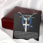 Amazing Dad Artisan Cross Pendant Necklace with Adjustable Snake Chain – Gold or Stainless Steel-Express Your Love Gifts