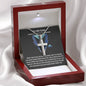 Amazing Dad Artisan Cross Pendant Necklace with Adjustable Snake Chain – Gold or Stainless Steel-Express Your Love Gifts