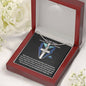 Amazing Dad Artisan Cross Pendant Necklace with Adjustable Snake Chain – Gold or Stainless Steel-Express Your Love Gifts