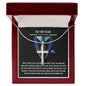 Amazing Dad Artisan Cross Pendant Necklace with Adjustable Snake Chain – Gold or Stainless Steel-Express Your Love Gifts
