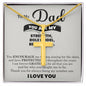 Strength, Role Model, Bestfriend Dad Artisan Cross Pendant Necklace with Adjustable Snake Chain – Gold or Stainless Steel-Express Your Love Gifts