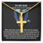 Amazing Dad Artisan Cross Pendant Necklace with Adjustable Snake Chain – Gold or Stainless Steel-Express Your Love Gifts