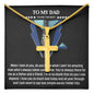 Amazing Dad Artisan Cross Pendant Necklace with Adjustable Snake Chain – Gold or Stainless Steel-Express Your Love Gifts