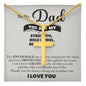 Strength, Role Model, Bestfriend Dad Artisan Cross Pendant Necklace with Adjustable Snake Chain – Gold or Stainless Steel-Express Your Love Gifts