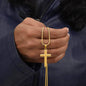 Amazing Dad Artisan Cross Pendant Necklace with Adjustable Snake Chain – Gold or Stainless Steel-Express Your Love Gifts