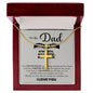 Strength, Role Model, Bestfriend Dad Artisan Cross Pendant Necklace with Adjustable Snake Chain – Gold or Stainless Steel-Express Your Love Gifts