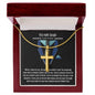Amazing Dad Artisan Cross Pendant Necklace with Adjustable Snake Chain – Gold or Stainless Steel-Express Your Love Gifts