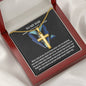 Amazing Dad Artisan Cross Pendant Necklace with Adjustable Snake Chain – Gold or Stainless Steel-Express Your Love Gifts