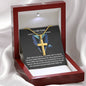 Amazing Dad Artisan Cross Pendant Necklace with Adjustable Snake Chain – Gold or Stainless Steel-Express Your Love Gifts