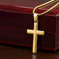 Amazing Dad Artisan Cross Pendant Necklace with Adjustable Snake Chain – Gold or Stainless Steel-Express Your Love Gifts